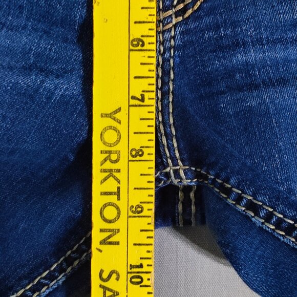 Silver Jeans women's size W27/L31 indigo blue Suki Super stretch Mid slim Boot - Picture 15 of 16